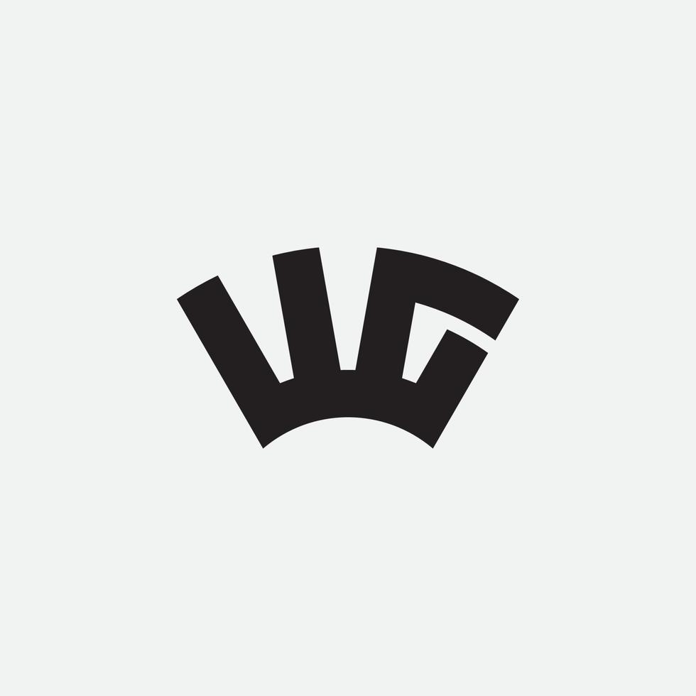 modèle de logo monogramme wg lettre initiale. vecteur