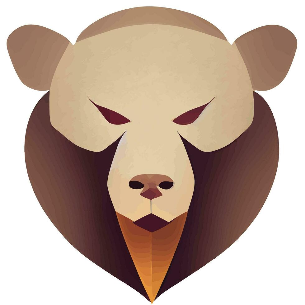 vecteur d'illustration d'ours en isolé sur blanc bon pour le logo ou personnaliser votre conception