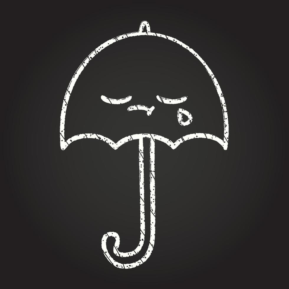 parapluie dessin à la craie vecteur