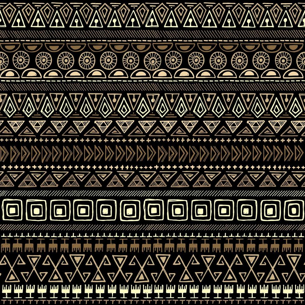 modèle sans couture tribal or vecteur