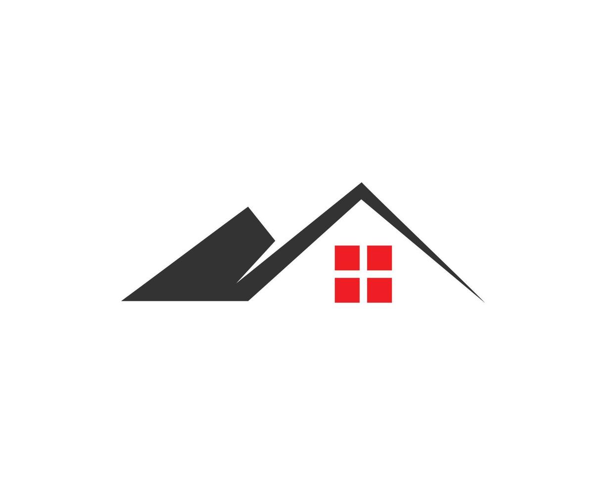 concept de conception de logo de maison de montagne illustration vectorielle moderne vintage. vecteur