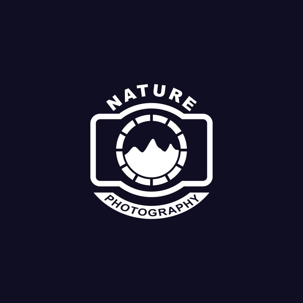 création de logo icône photographie nature vecteur