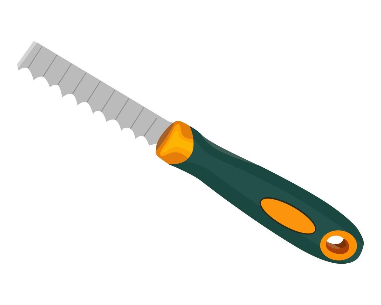 illustration vectorielle carrelage coulis râteau outils de revêtement de sol avec isolé sur fond blanc. outils à main de menuiserie vecteur