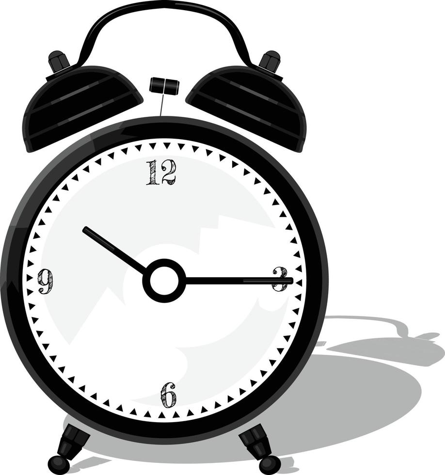 alarme pour régler l'heure exacte et régler l'alarme pour se réveiller vecteur