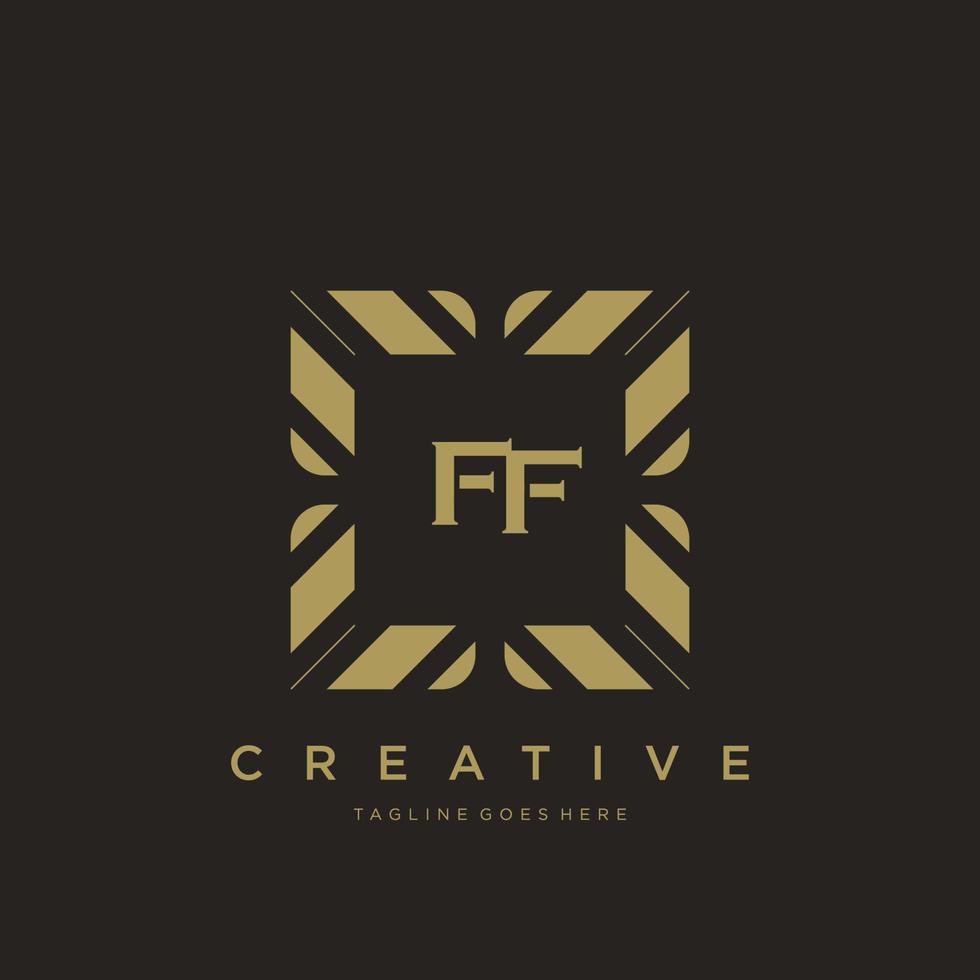 ff lettre initiale luxe ornement monogramme logo modèle vecteur