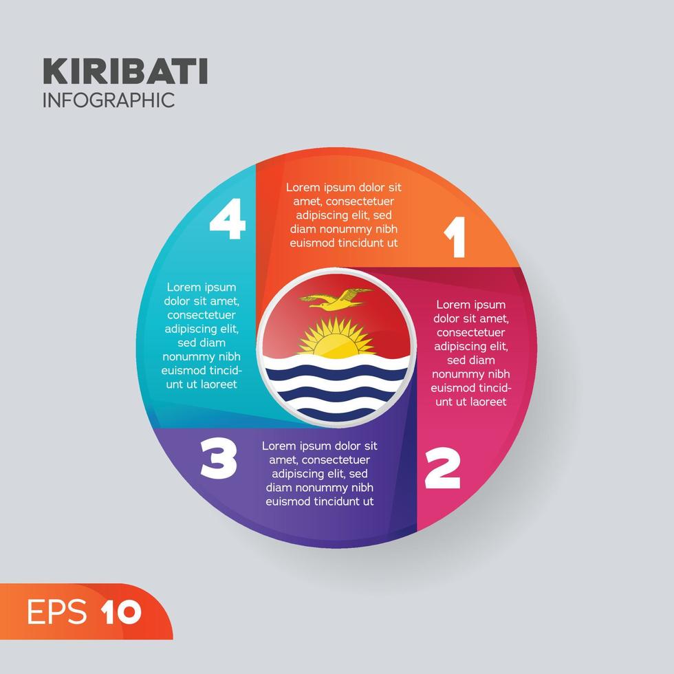 élément infographique kiribati vecteur