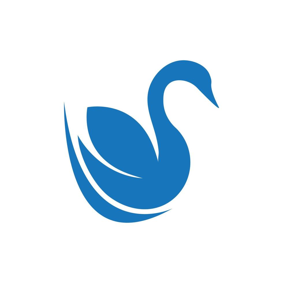 modèle de logo de cygne vecteur