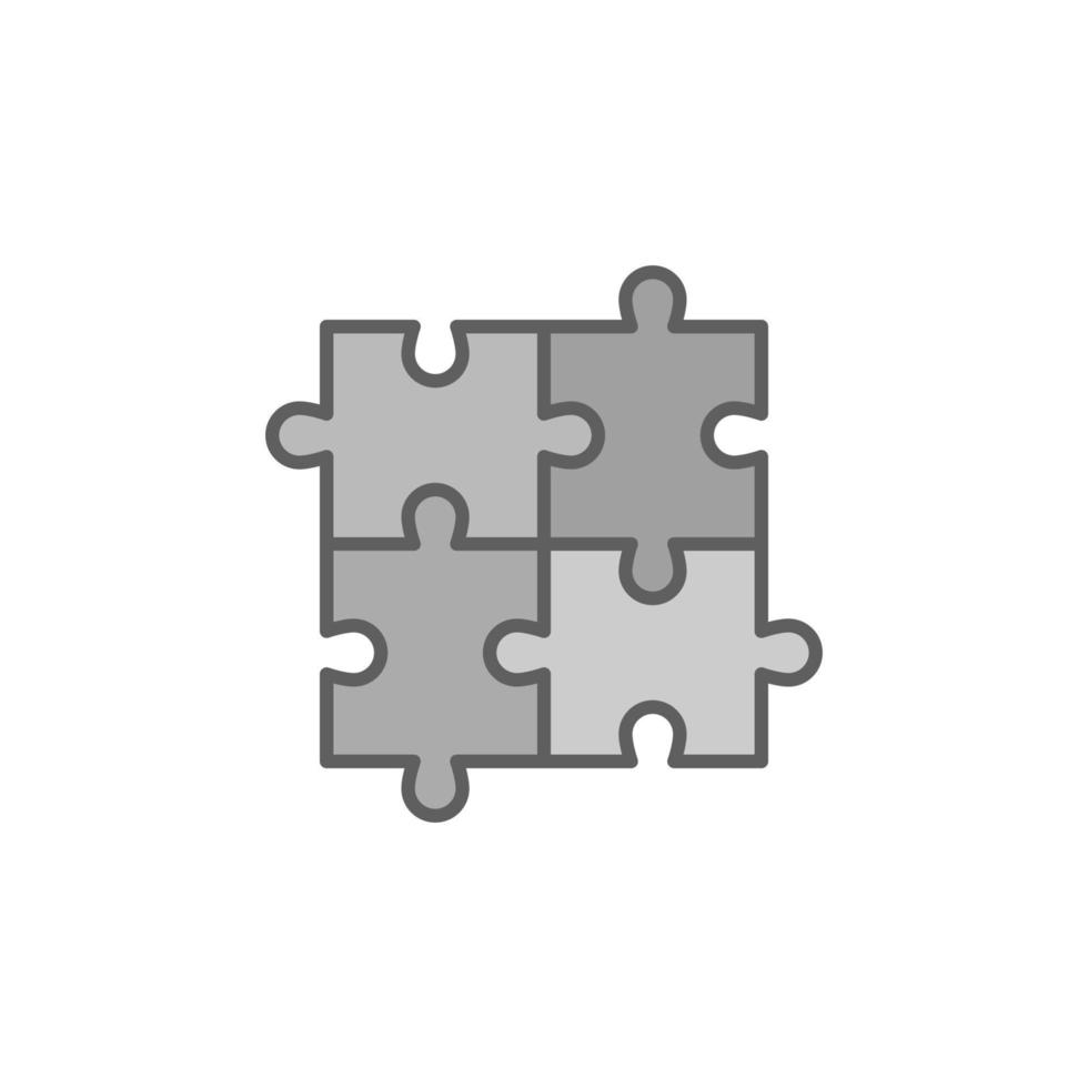 icône de concept de vecteur de puzzle quatre pièces