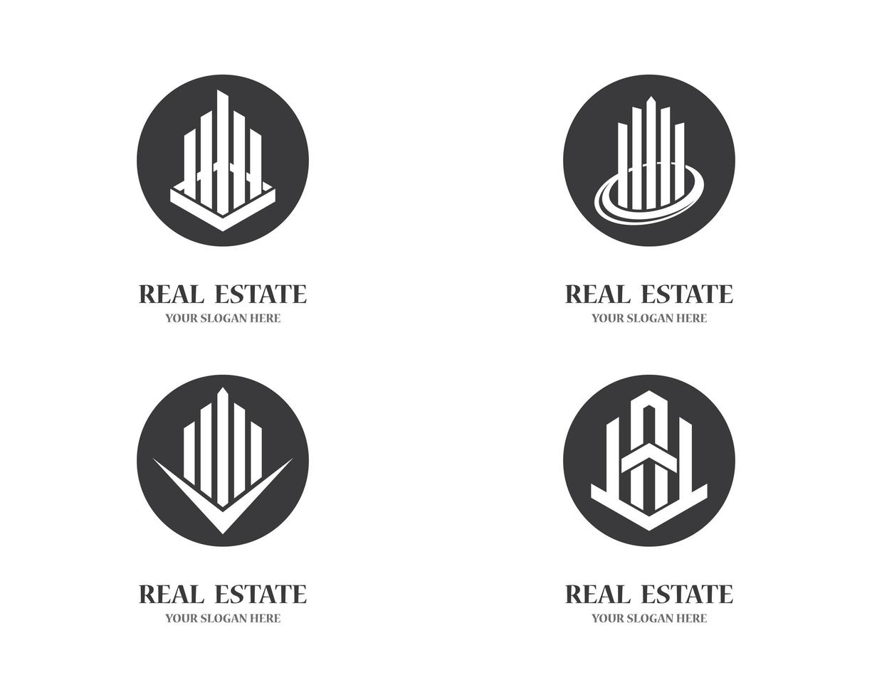 collection de logo immobilier vecteur