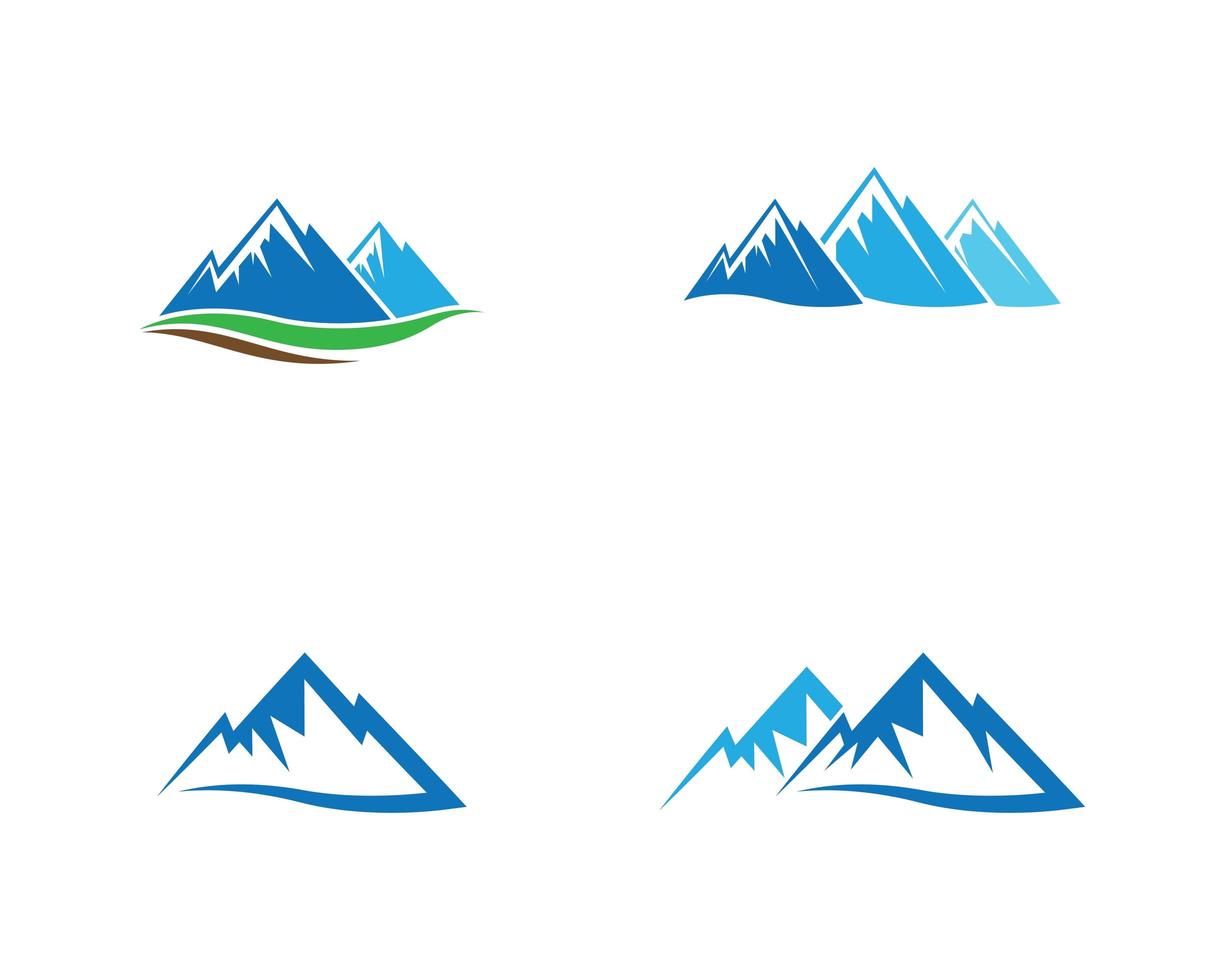 collection de logo de montagne vecteur