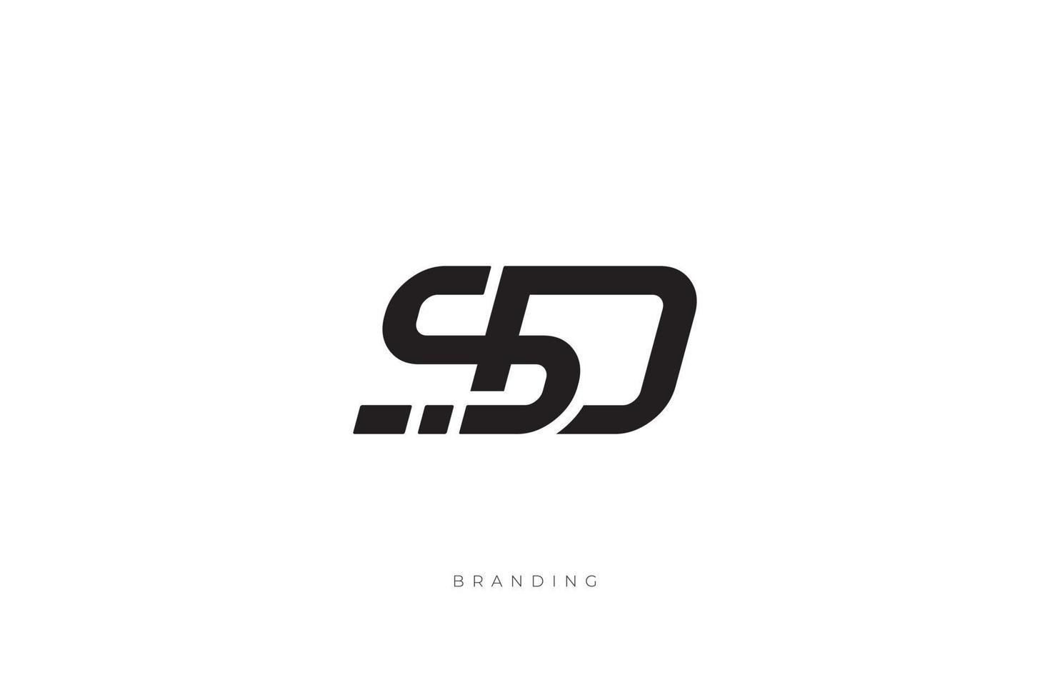 logo lettre monogramme sd vecteur