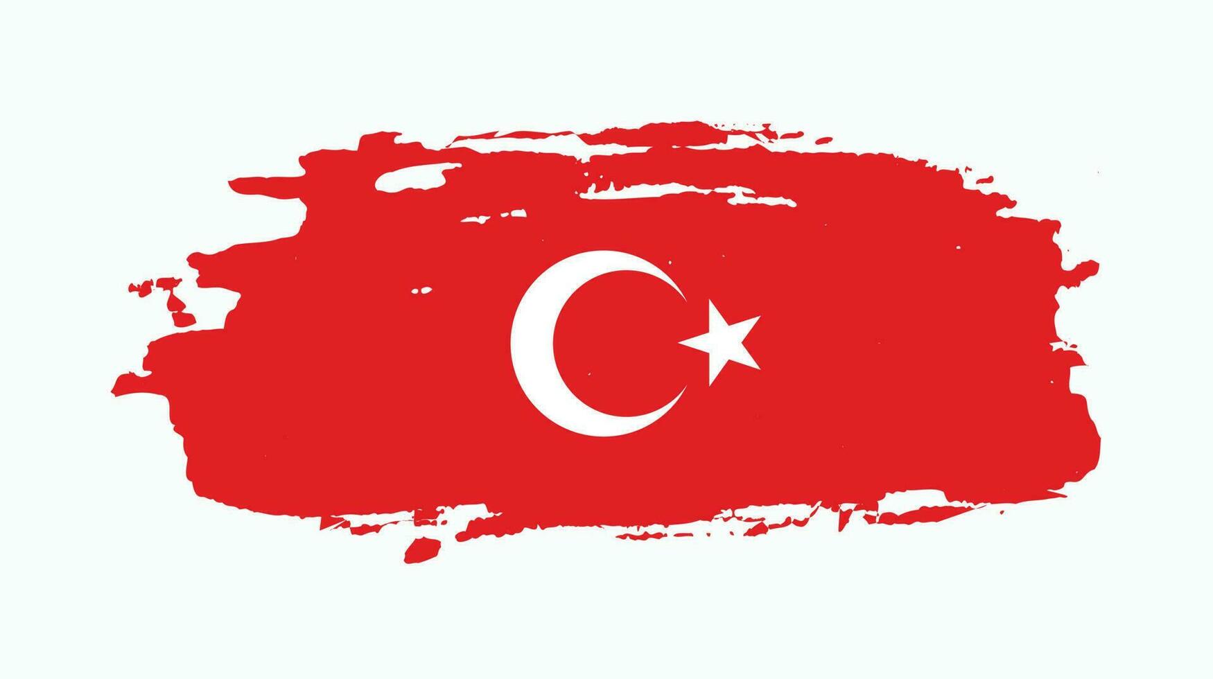 effet de texture vecteur drapeau vintage turquie