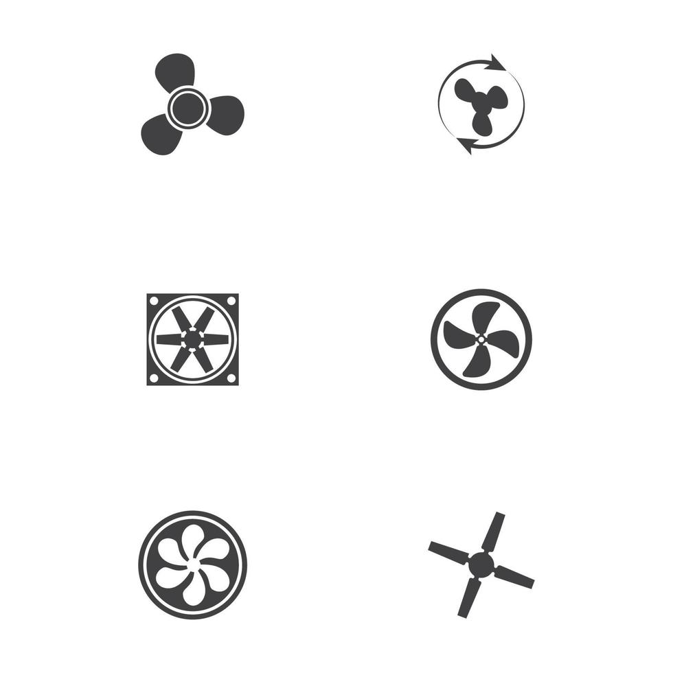 modèle d'icône d'illustration vectorielle de ventilateur vecteur