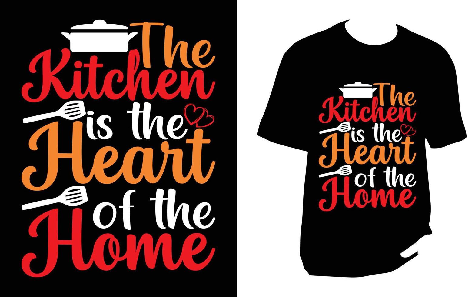 conception de t-shirt de cuisine vecteur