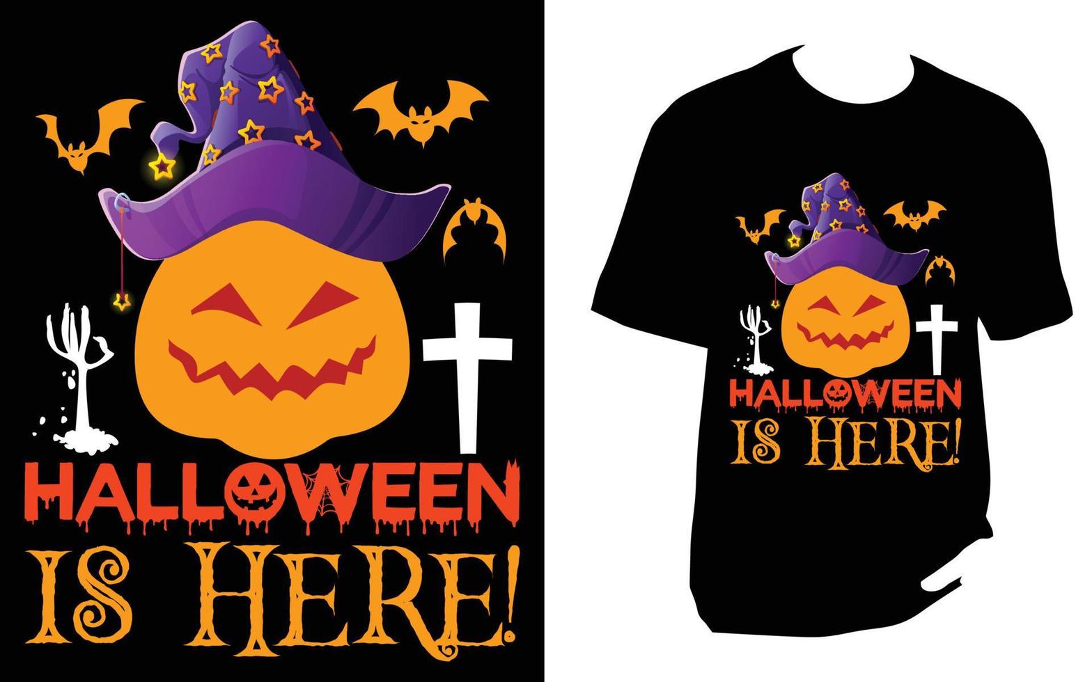 conception de t-shirt d'halloween vecteur