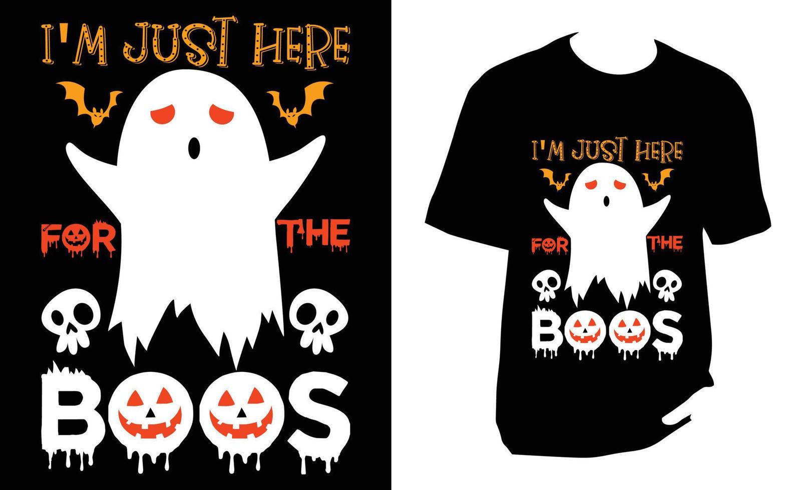 conception de t-shirt d'halloween vecteur