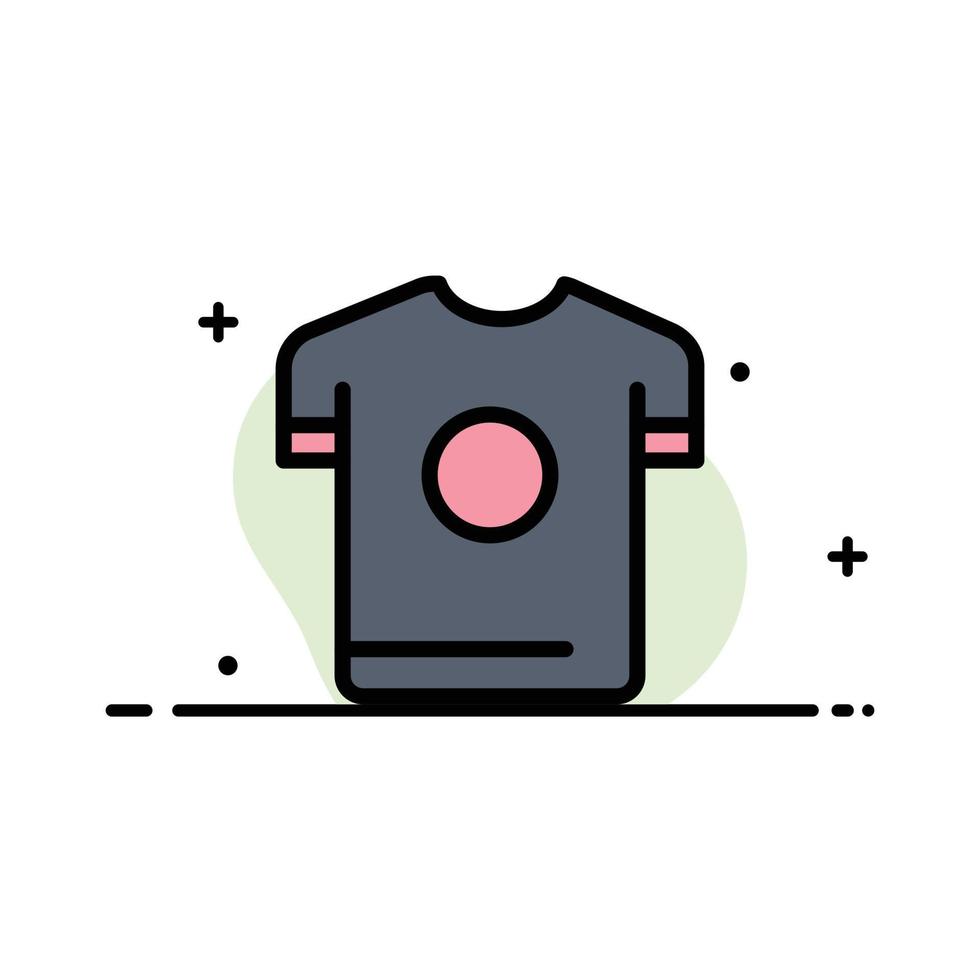 tshirt shirt sport printemps affaires ligne plate remplie icône vecteur modèle de bannière