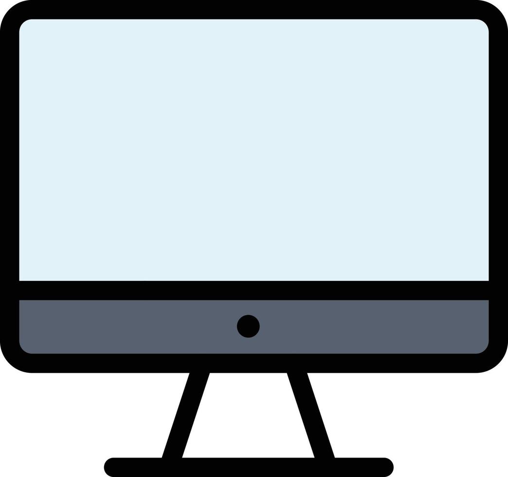 moniteur d'ordinateur écran matériel plat couleur icône vecteur icône modèle de bannière