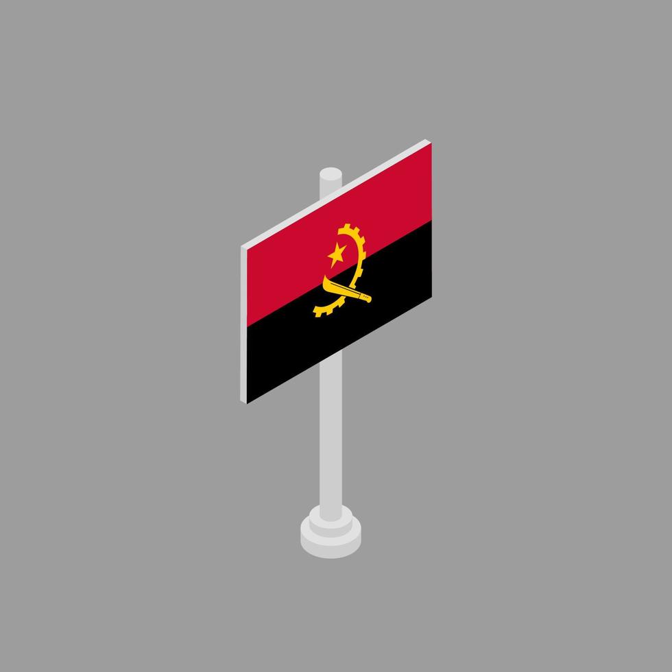 illustration du modèle de drapeau angola vecteur
