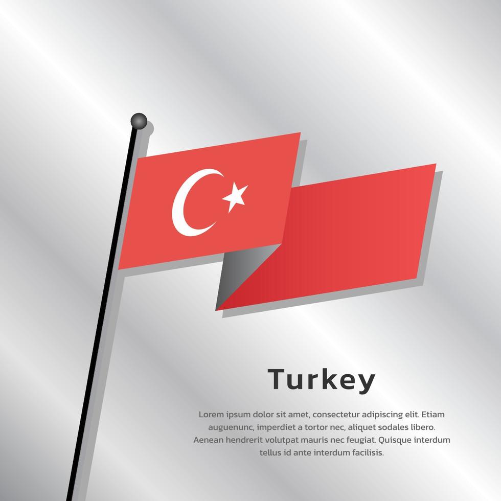 illustration du modèle de drapeau de la turquie vecteur