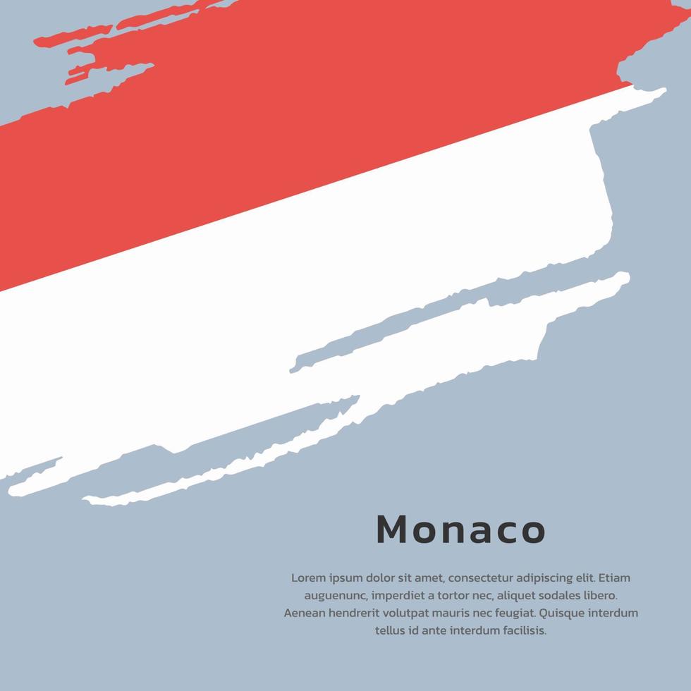 illustration du modèle de drapeau de monaco vecteur