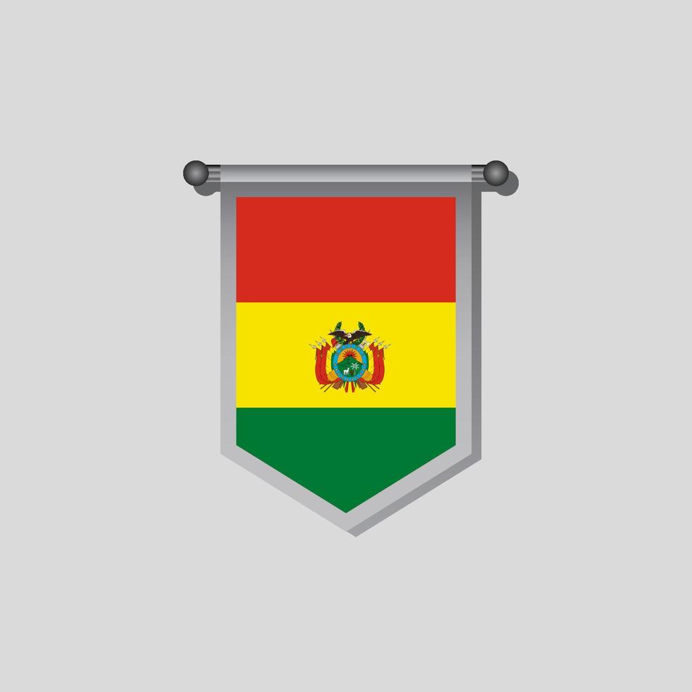 illustration du modèle de drapeau de la bolivie vecteur