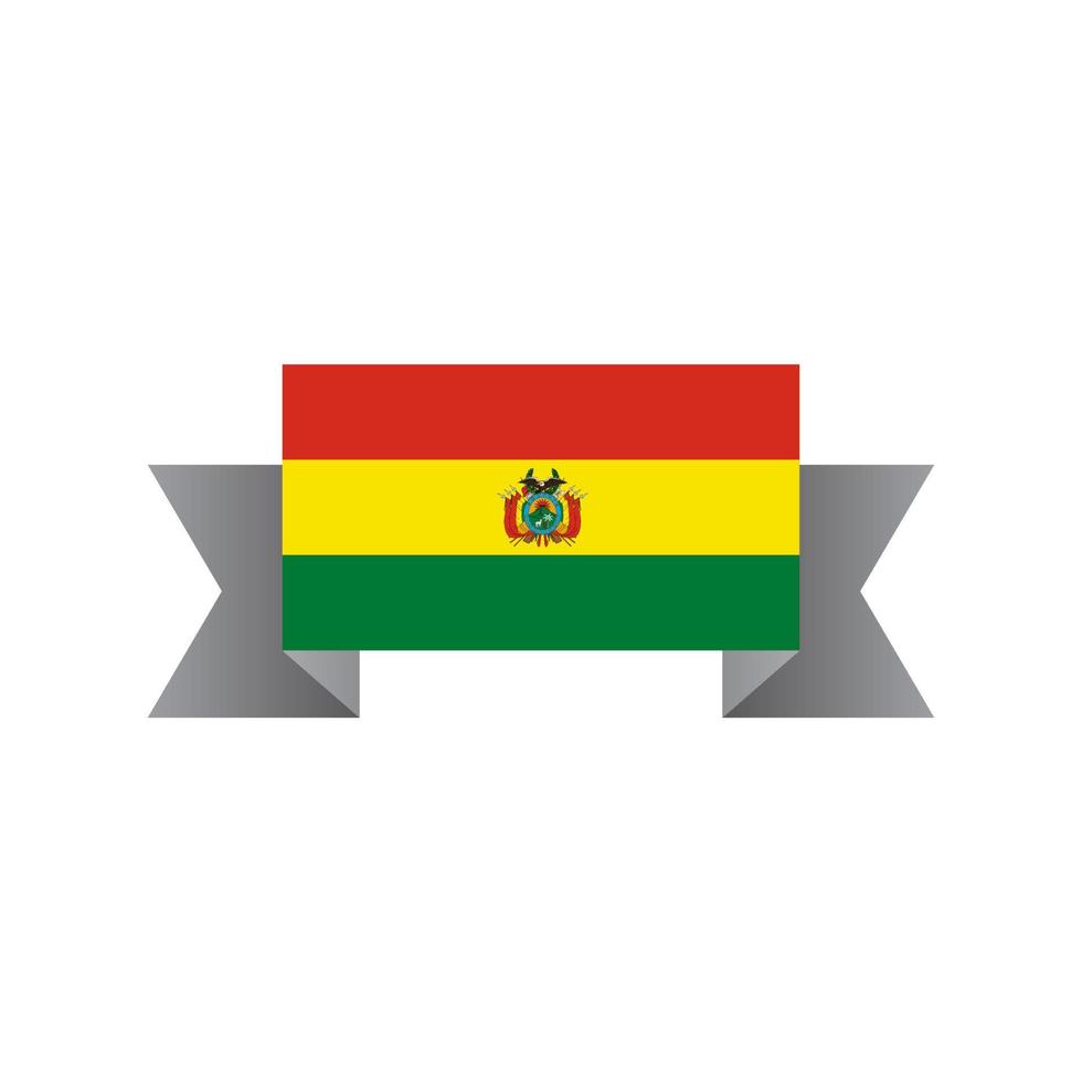 illustration du modèle de drapeau de la bolivie vecteur