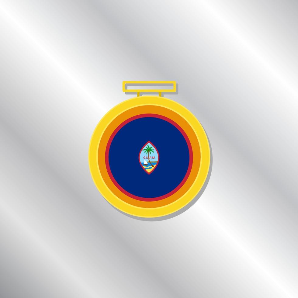 illustration du modèle de drapeau de guam vecteur