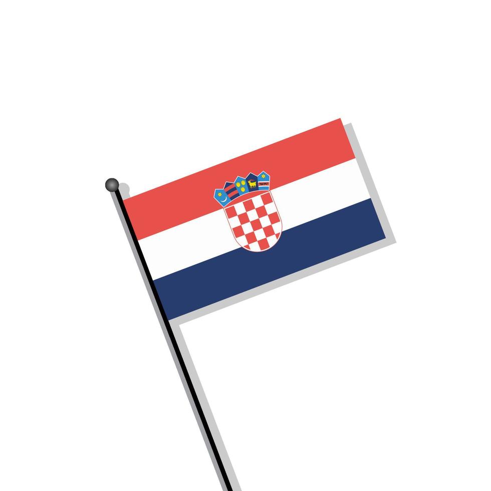 illustration du modèle de drapeau de la croatie vecteur