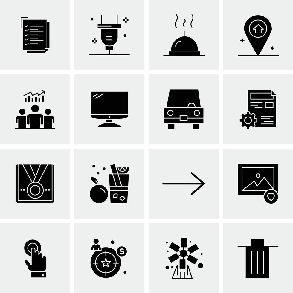 16 icônes commerciales universelles illustration d'icône créative vectorielle à utiliser dans les projets liés au web et au mobile vecteur