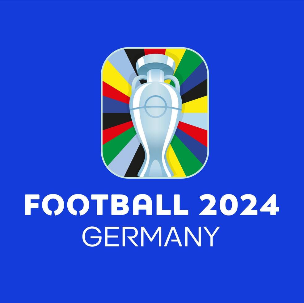 logo du championnat d'euro de football 2024 en allemagne vecteur