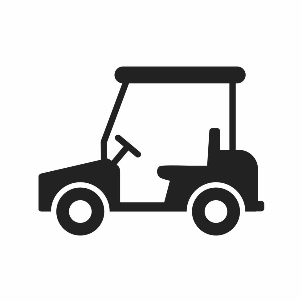 icône plate de voiturette de golf vecteur