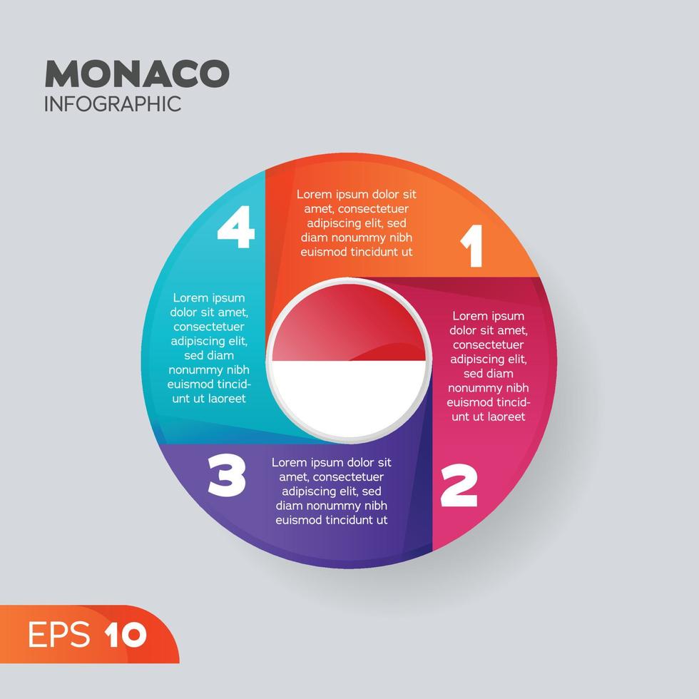 élément infographique monaco vecteur