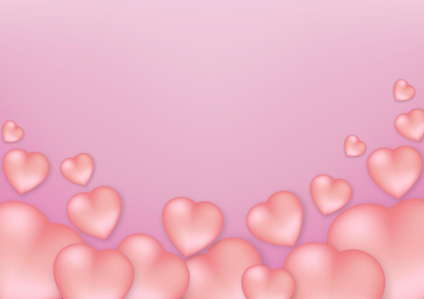 forme de coeurs sur fond rose vecteur