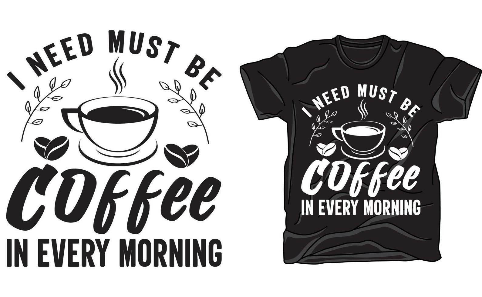 conception de t-shirt café vecteur
