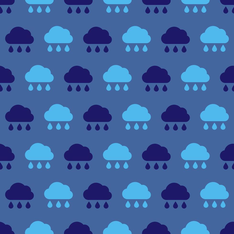 nuage pluvieux. modèle sans couture de nuages pluvieux. symbole de mauvais temps. illustration vectorielle. vecteur