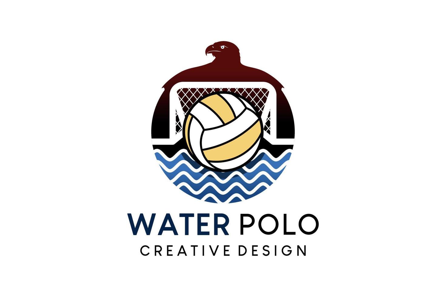 création de logo d'illustration vectorielle de water-polo avec concept créatif vecteur