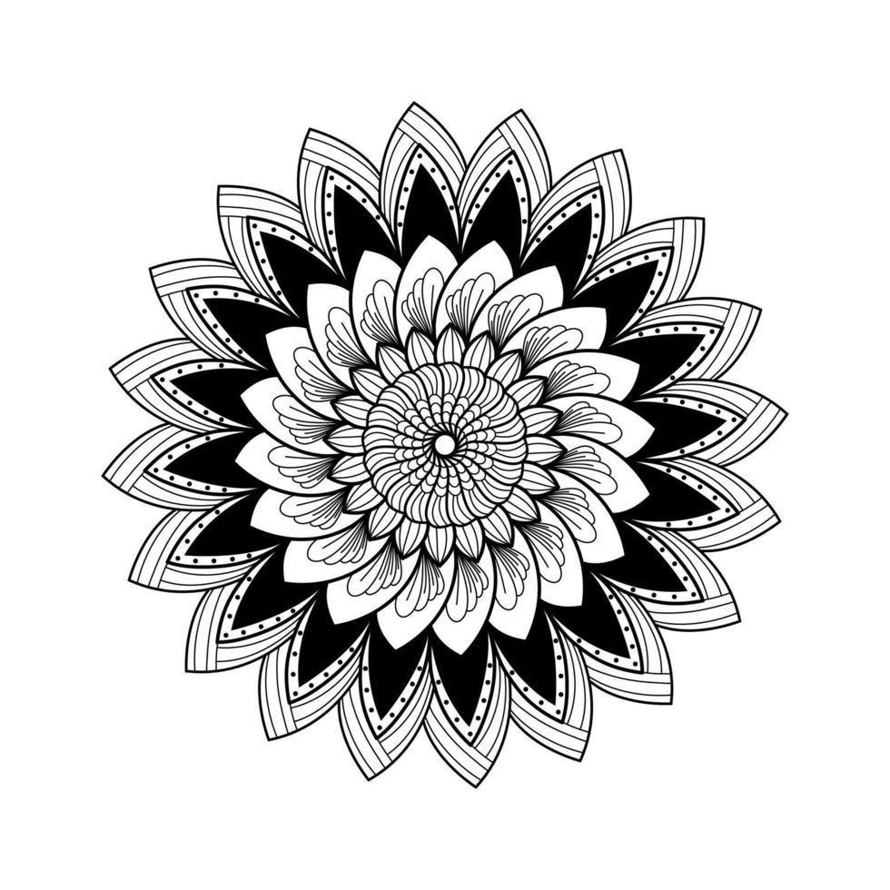 livre de coloriage mandala vecteur