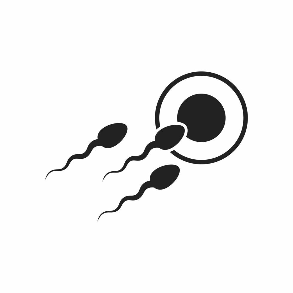 icône plate de sperme vecteur