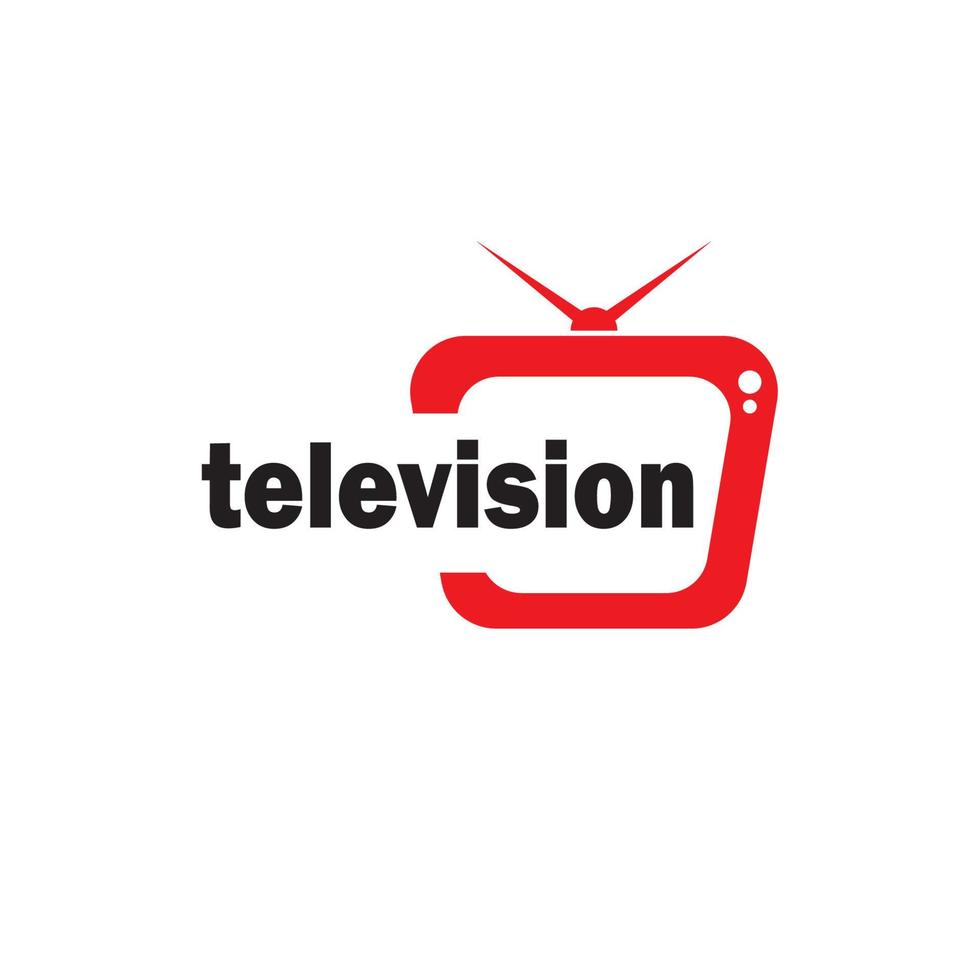 création de logo de technologie de télévision vecteur