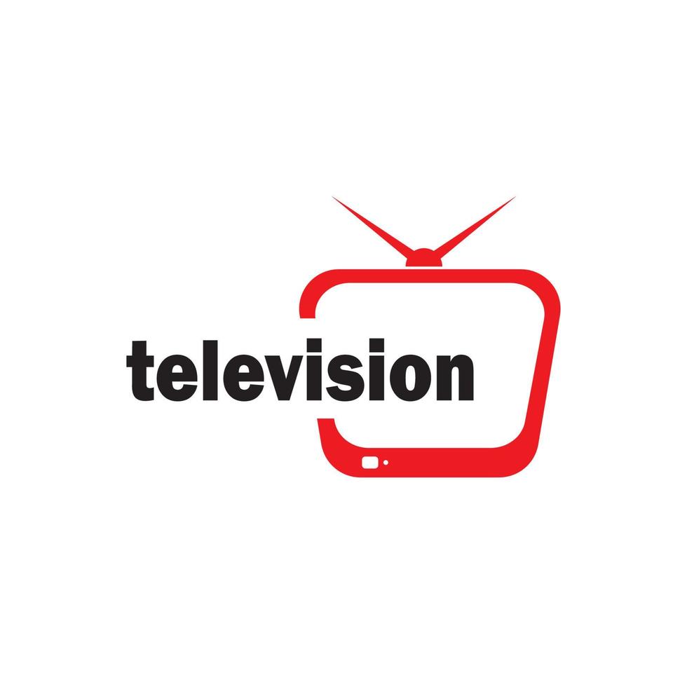 création de logo de technologie de télévision vecteur