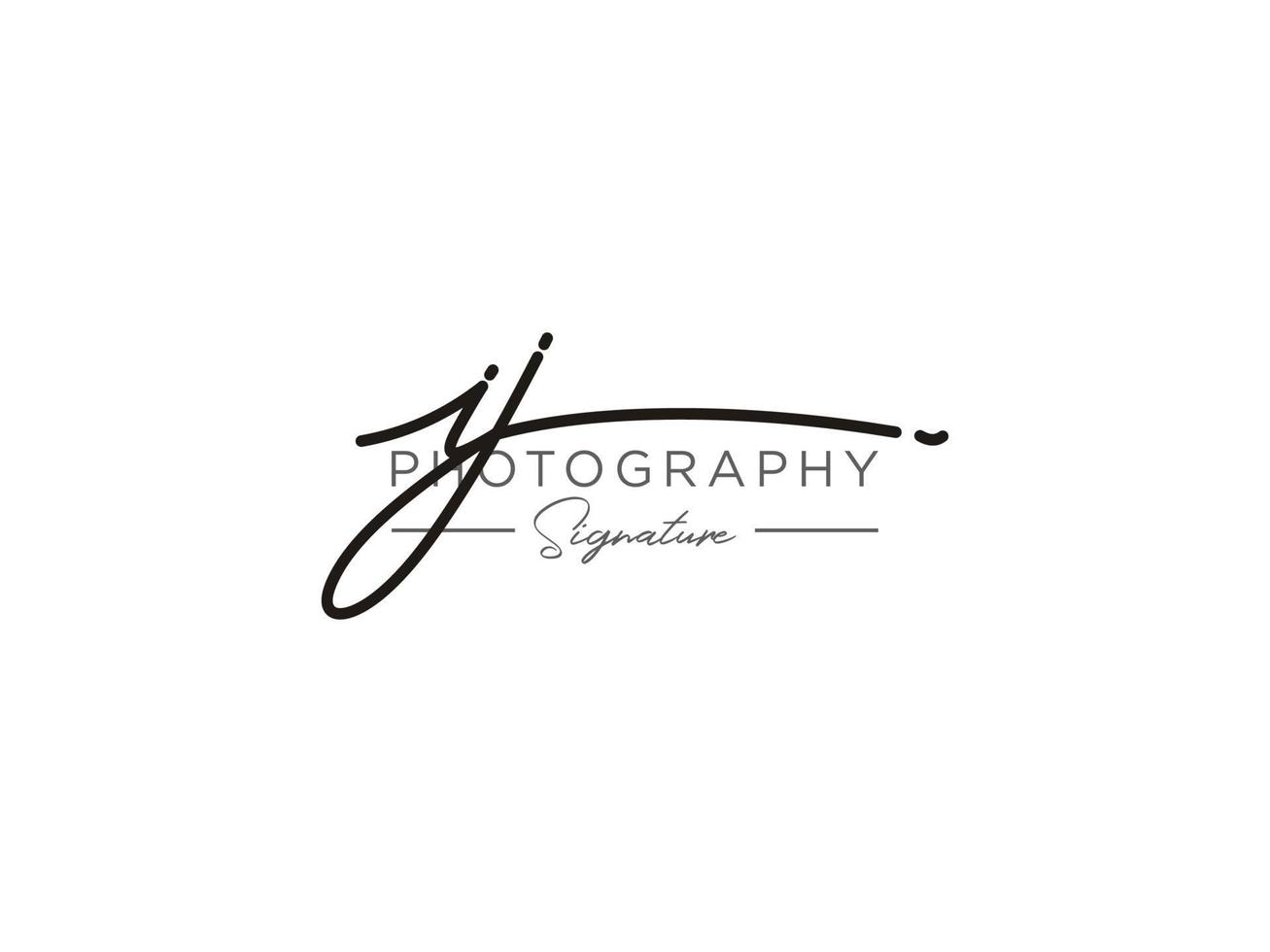 lettre ij signature logo template vecteur