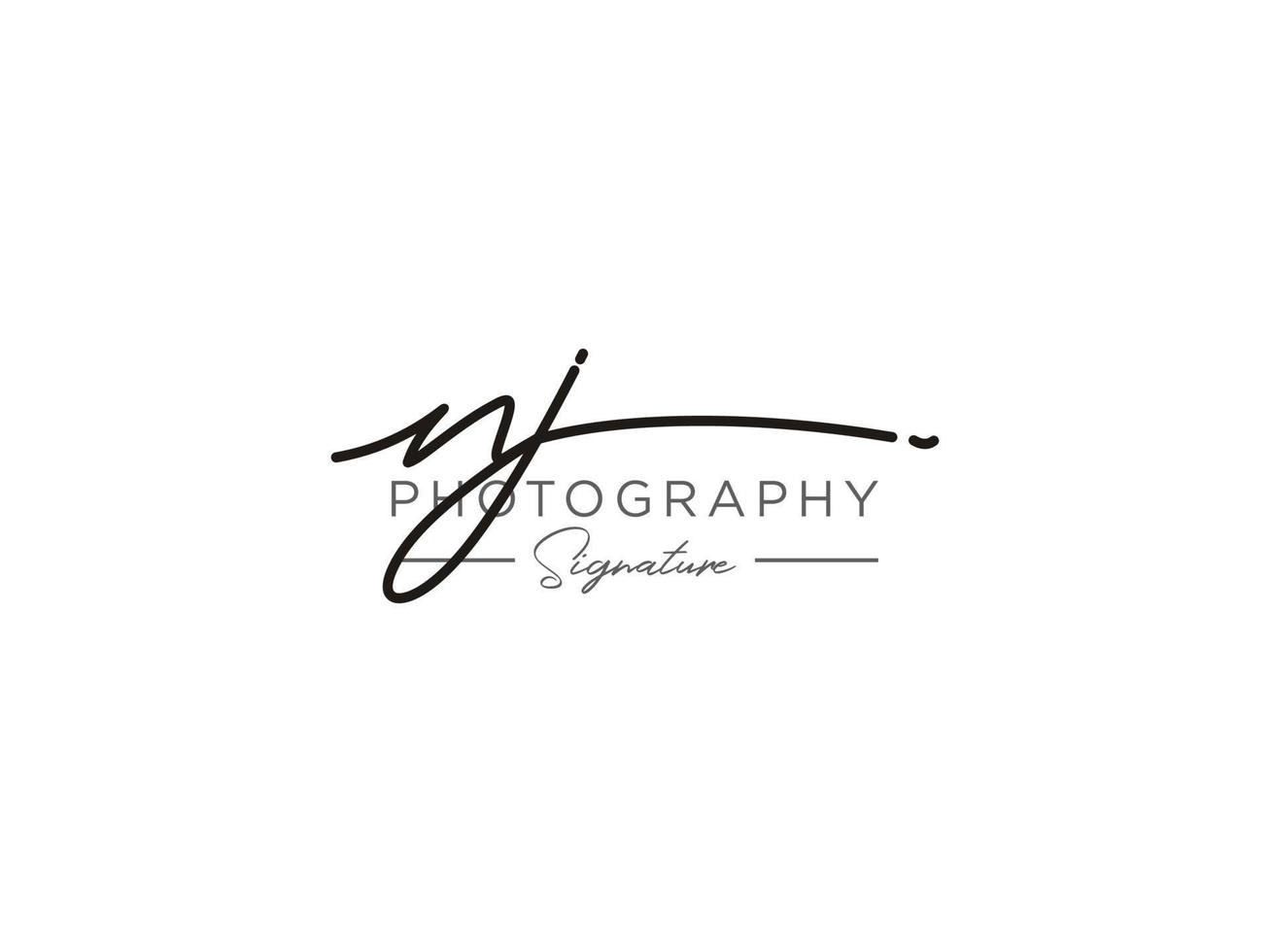 lettre nj signature logo template vecteur