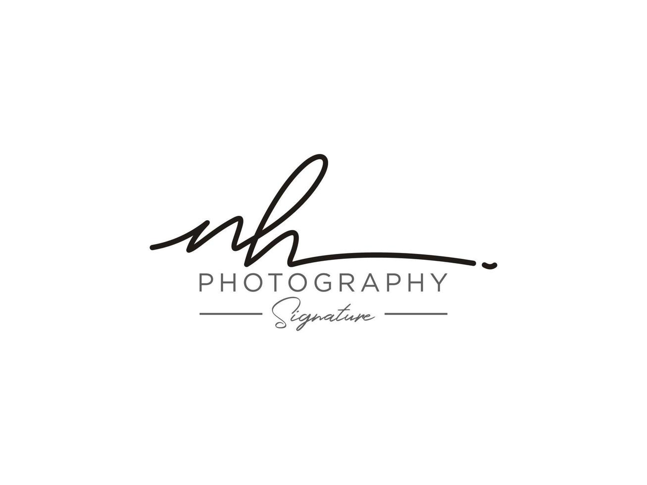 lettre nh signature logo template vecteur