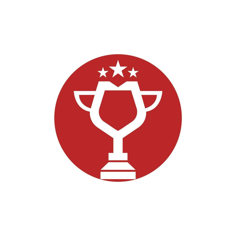 création de logo de coupe de prix. conception d'icône de trophée. modèle de logo de récompense vecteur
