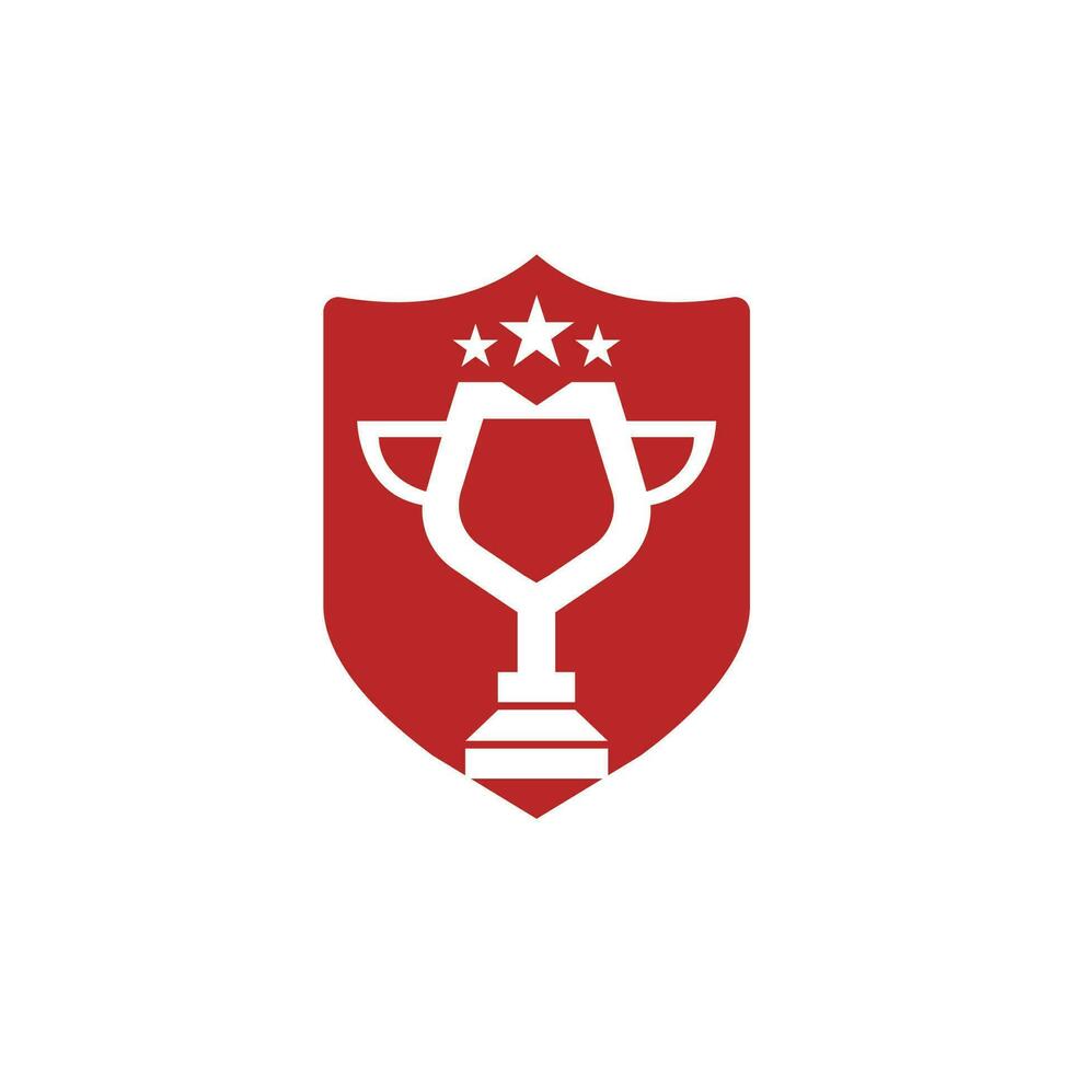 création de logo de coupe de prix. conception d'icône de trophée. modèle de logo de récompense vecteur