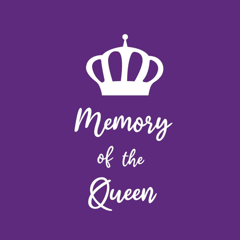 affiche commémorative de la mort de la reine elizabeth ii. 08 septembre 2022 Royaume-Uni, Londres. années de vie 1926-2022. vecteur