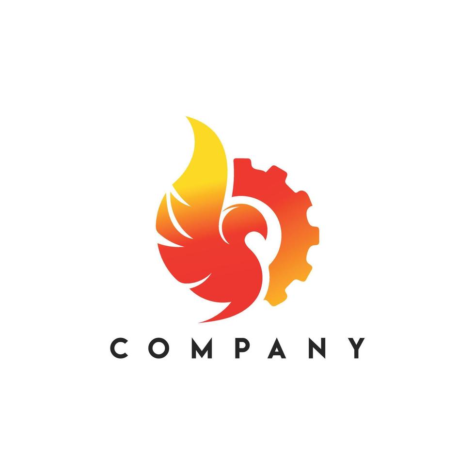 logo phoenix de feu, logo phoenix, modèle de logo aigle vecteur