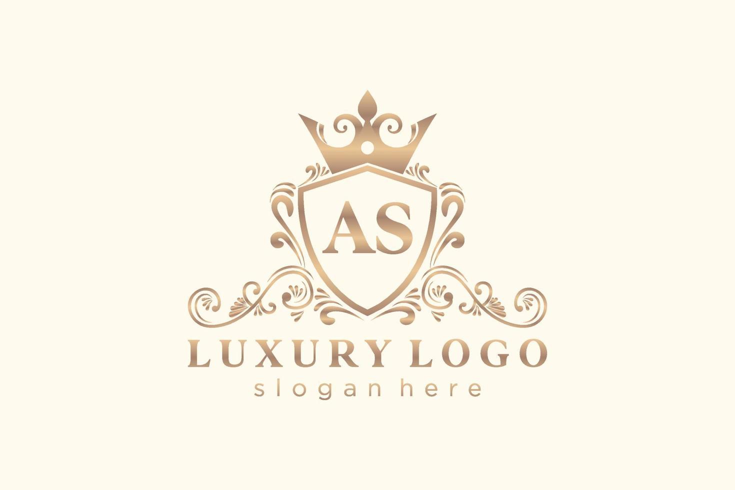 initiale en tant que modèle de logo de luxe royal de lettre dans l'art vectoriel pour le restaurant, la royauté, la boutique, le café, l'hôtel, l'héraldique, les bijoux, la mode et d'autres illustrations vectorielles.