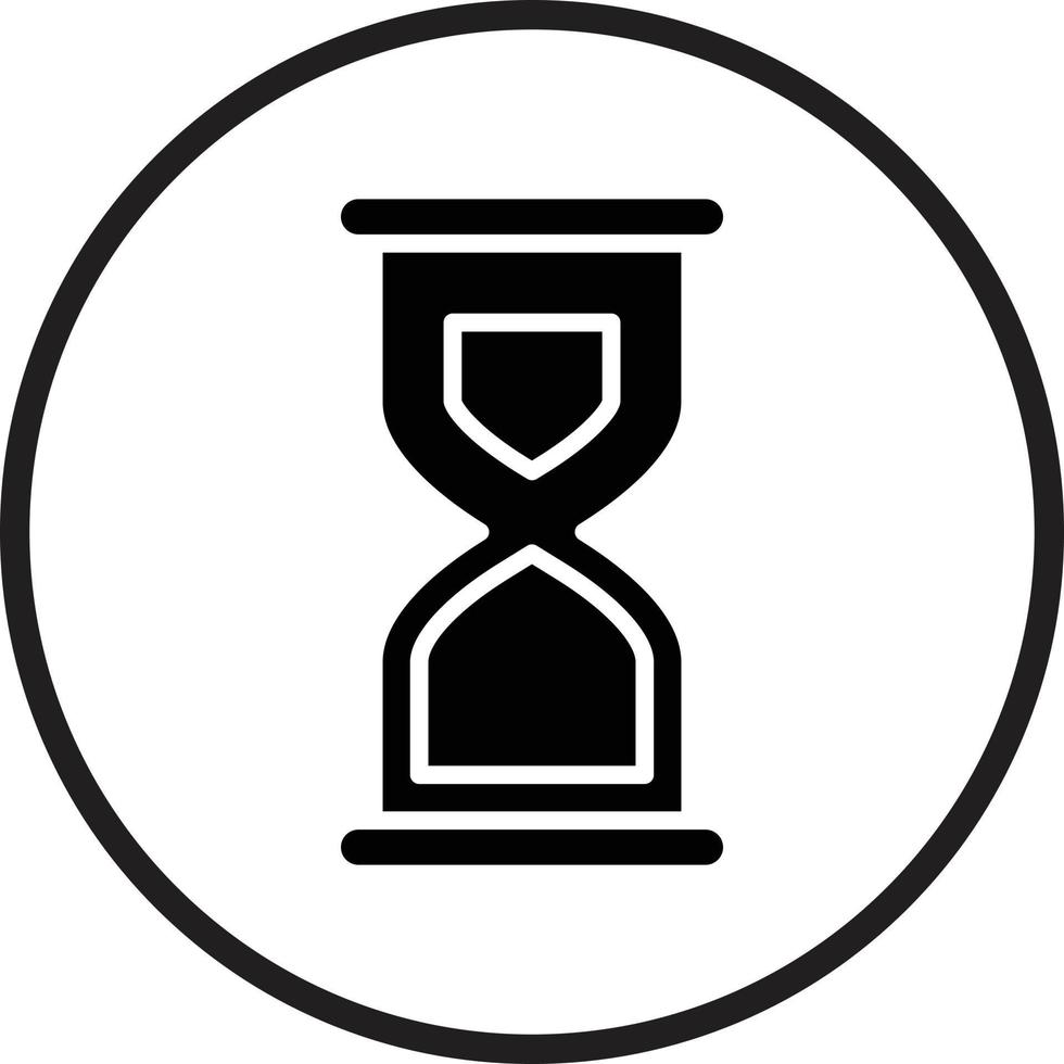 style d'icône d'horloge de sable vecteur